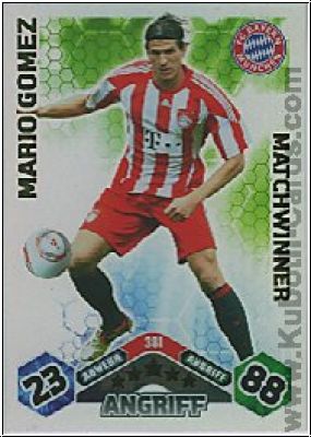 Fussball 2010 / 11 Topps Match Attax - No 381 - Mario Gomez