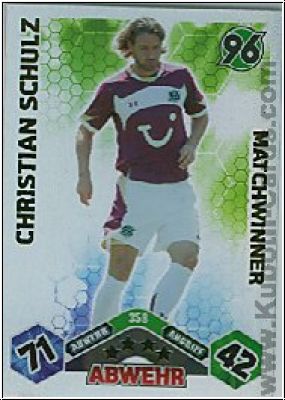 Fussball 2010 / 11 Topps Match Attax - No 358 - Christian Schulz