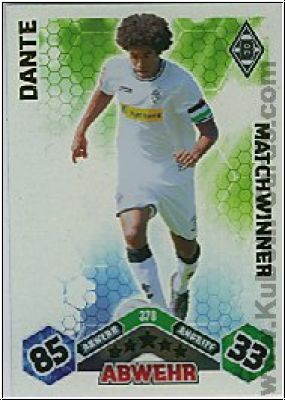 Fussball 2010 / 11 Topps Match Attax - No 378 - Dante