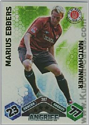 Soccer 2010/11 Topps Match Attax - No 387 - Marius Ebbers