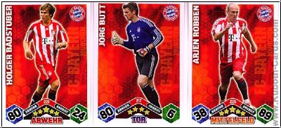 Fussball 2010-11 Topps Match Attax - Bayern München komplettes Set