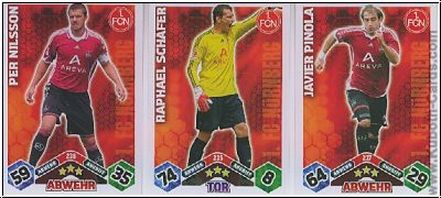 Fussball 2010-11 Topps Match Attax - 1. FC Nürnberg komplettes Set