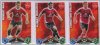 Fussball 2010-11 Topps Match Attax - 1. FC Nürnberg komplettes Set