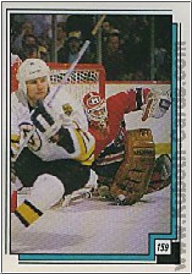 NHL 1988-89 O-Pee-Chee Stickers - No 159 - Action scene Canadiens - Bruins