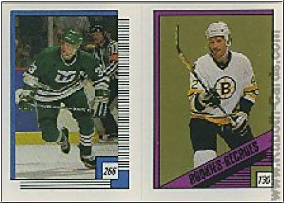 NHL 1988-89 O-Pee-Chee Stickers - No 266/130 - Carey Wilson / Bob Sweeney
