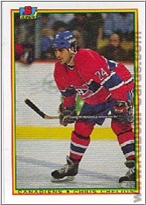 NHL 1990-91 Bowman - No. 42 - Chris Chelios