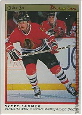 NHL 1990-91 OPC Premier - No 58 - Steve Larmer