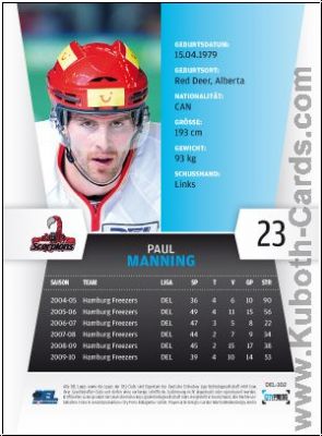 DEL 2010 / 11 CityPress - No 102 - Paul Manning