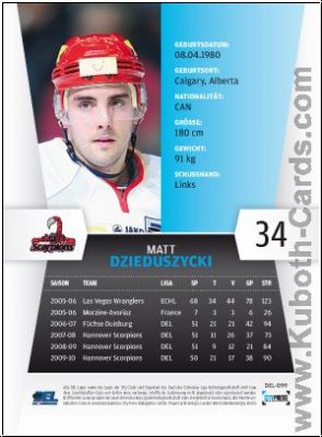 DEL 2010 / 11 CityPress - No 099 - Matt Dzieduszycki