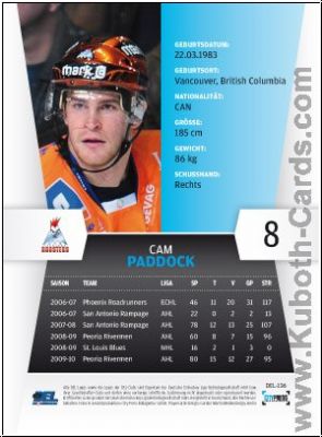 DEL 2010 / 11 CityPress - No 136 - Cam Paddock