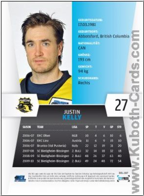 DEL 2010 / 11 CityPress - No 187 - Justin Kelly