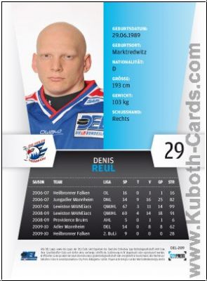 DEL 2010 / 11 CityPress - No 209 - Denis Reul