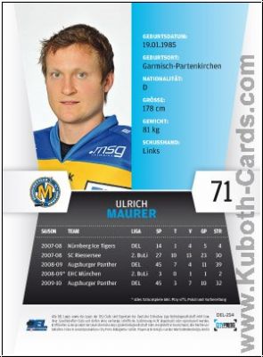 DEL 2010/11 CityPress - No 234 - Ulrich Maurer