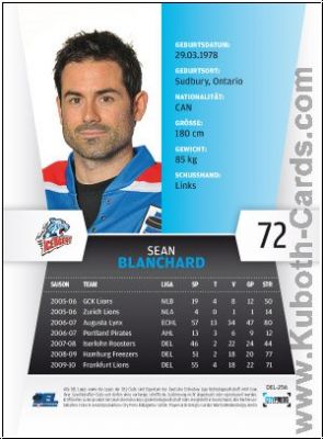 DEL 2010 / 11 CityPress - No 256 - Sean Blanchard