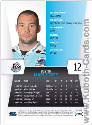 DEL 2010/11 CityPress - No 267 - Justin Mapletoft