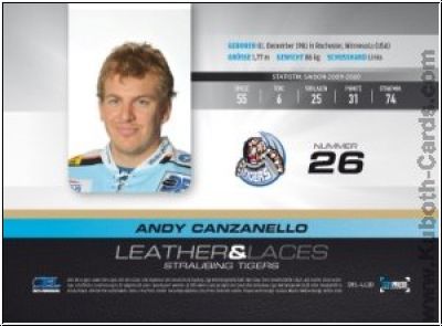 DEL 2010-11 CityPress Leather & Laces - No LL20 - Andy Canzanello