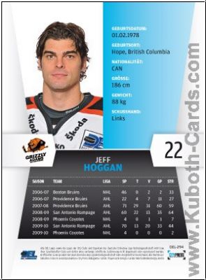 DEL 2010/11 CityPress - No 294 - Jeff Hoggan