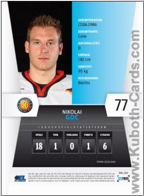 DEL 2010 / 11 CityPress - No 313 - Nikolai Goc