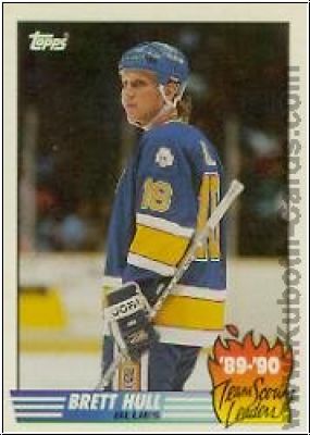 NHL 1990-91 Topps Team Scoring Leaders - No 2 - Brett Hull