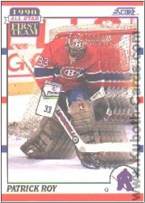 NHL 1990-91 Score - No. 312 - Patrick Roy