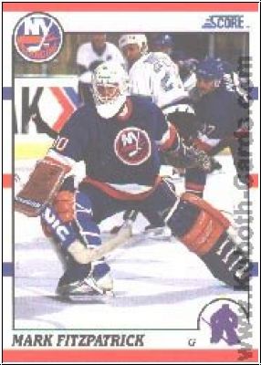 NHL 1990-91 Score - No 102A - Mark Fitzpatrick