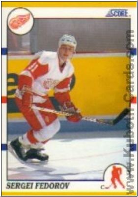 NHL 1990-91 Score Rookie &amp; Traded - No 20T - Sergei Fedorov