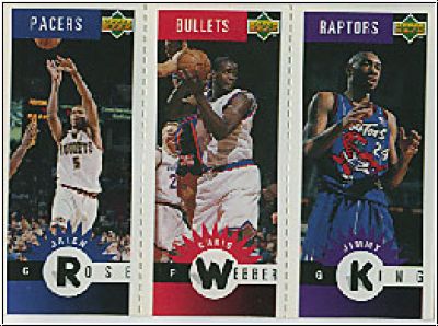 NBA 1996-97 Collector's Choice Mini-Cards - No M79 Jimmy King / M88 Chris Webber / M21 Jalen Rose