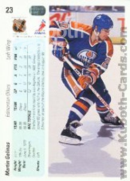 NHL 1990-91 Upper Deck - No 23 - Martin Gelinas