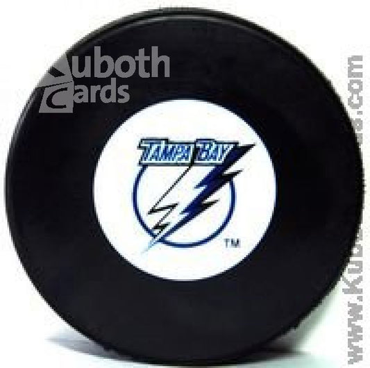 NHL Autograph Logo Souvenir Puck - Tampa Bay Lightning