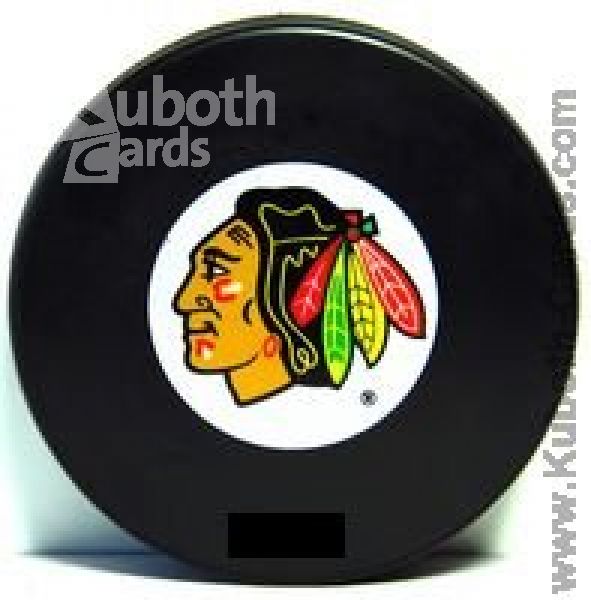 NHL Autograph Logo Souvenir Puck - Chicago Blackhawks