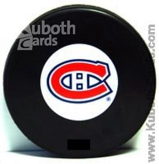 NHL Autograph Logo Souvenir Puck - Montreal Canadiens