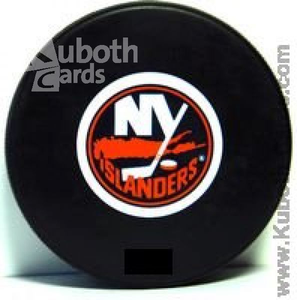 NHL Autograph Logo Souvenir Puck - New York Islanders