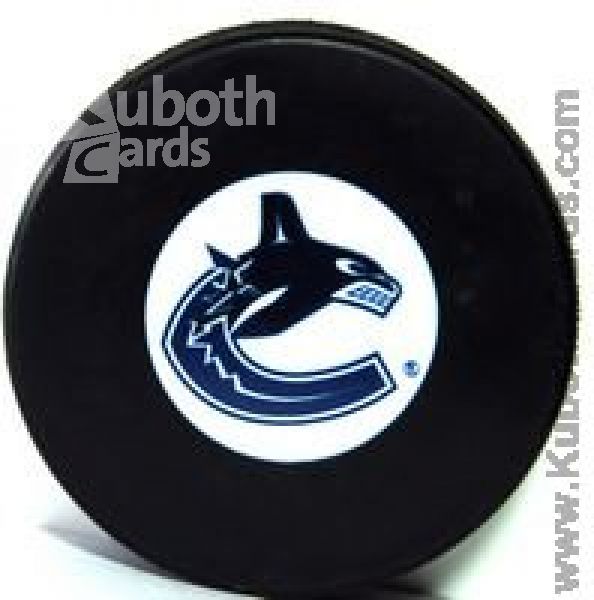 NHL Autograph Logo Souvenir Puck - Vancouver Canucks