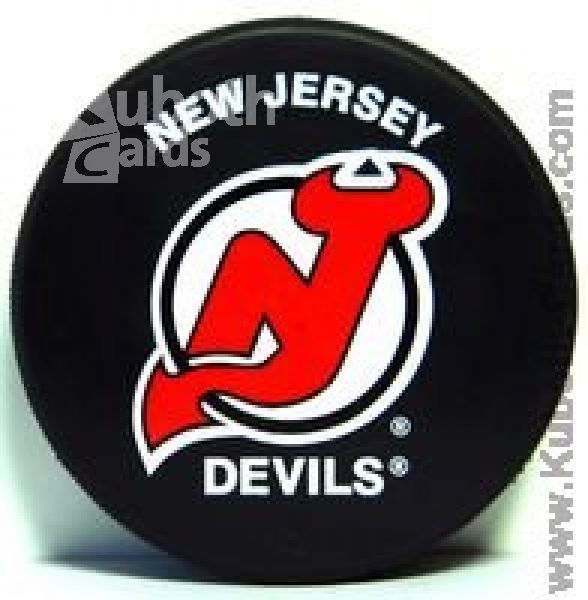 NHL Basic Team Logo Souvenir Puck - New Jersey Devils