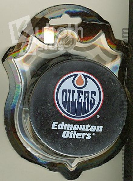 NHL Basic Team Logo Blister Puck - Edmonton Oilers