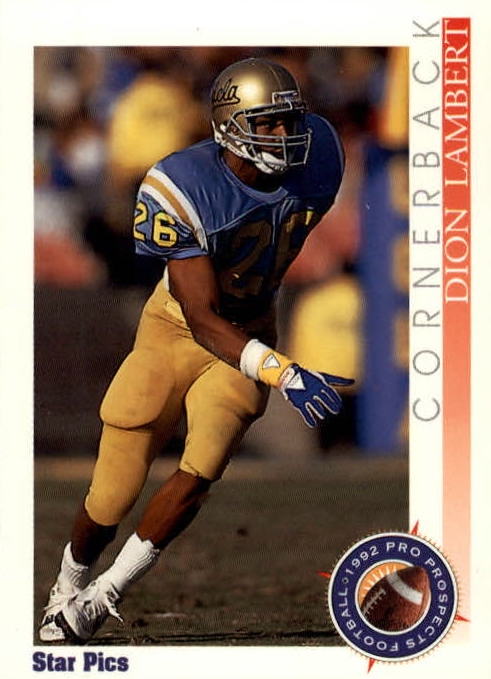 NFL 1992 Star Pics - No 45 - Dion Lambert