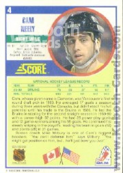 NHL 1990-91 Score - No 4 - Cam Neely