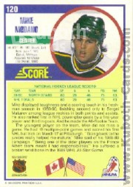 NHL 1990-91 Score - No 120 - Mike Modano