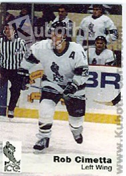 NHL 1990-91 Indianapolis Ice - No NN0 - Rob Cimetta