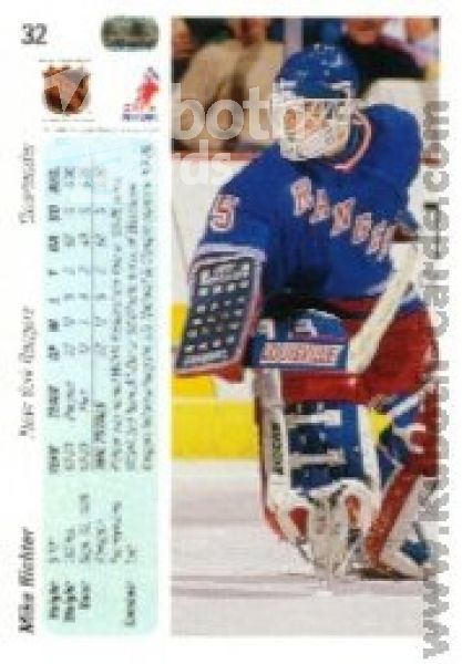 NHL 1990-91 Upper Deck - No 32 - Mike Richter