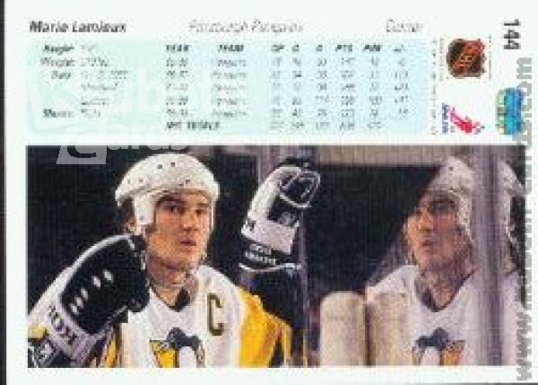 NHL 1990-91 Upper Deck - No 144 - Mario Lemieux