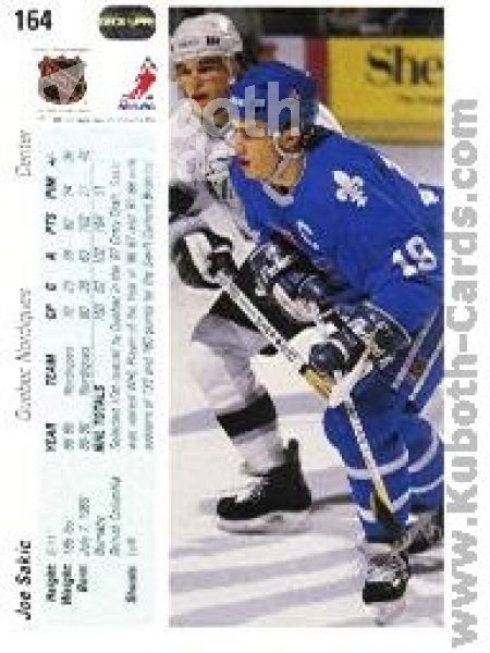 NHL 1990-91 Upper Deck - No 164 - Joe Sakic