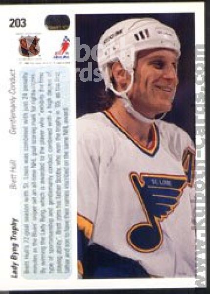 NHL 1990-91 Upper Deck - No 203 - Brett Hull