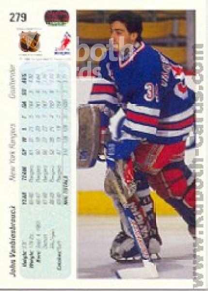 NHL 1990-91 Upper Deck - No 279 - John Vanbiesbrouck