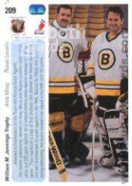 NHL 1990-91 Upper Deck - No 209 - Andy Moog / Rejean Lemelin