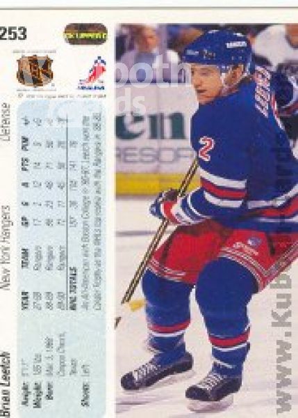 NHL 1990-91 Upper Deck - No 253 - Brian Leetch