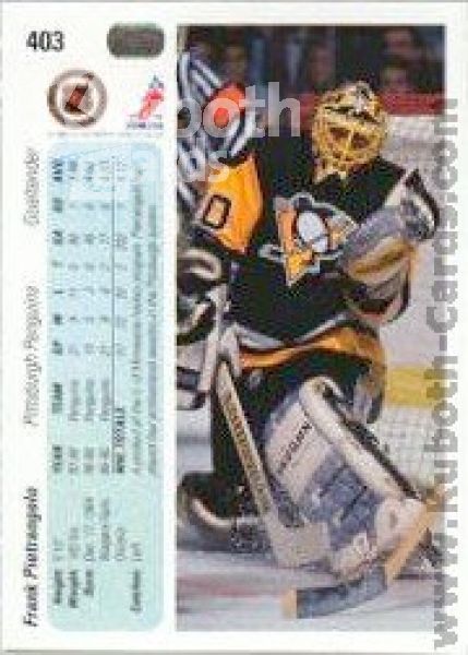 NHL 1990-91 Upper Deck - No 403 - Frank Pietrangelo