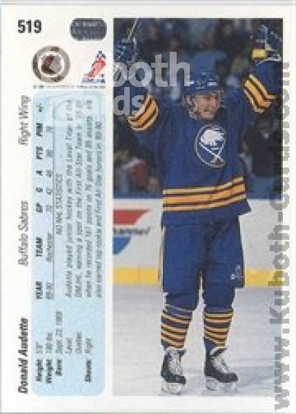 NHL 1990-91 Upper Deck - No 519 - Donald Audette