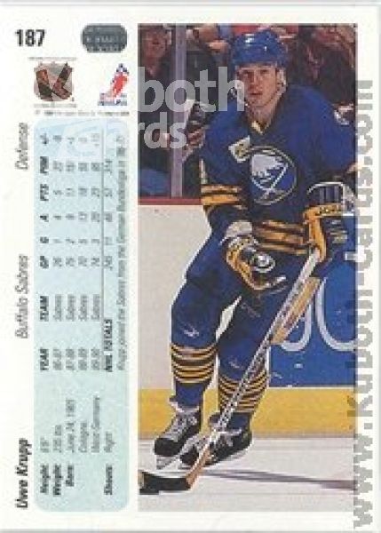 NHL 1990-91 Upper Deck - No 187 - Uwe Krupp