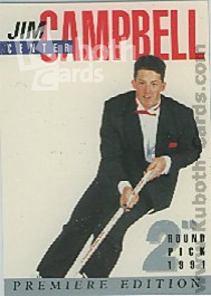 NHL 1991 Arena American Hockey Draft Pick Set - No 21 - Jim Campbell